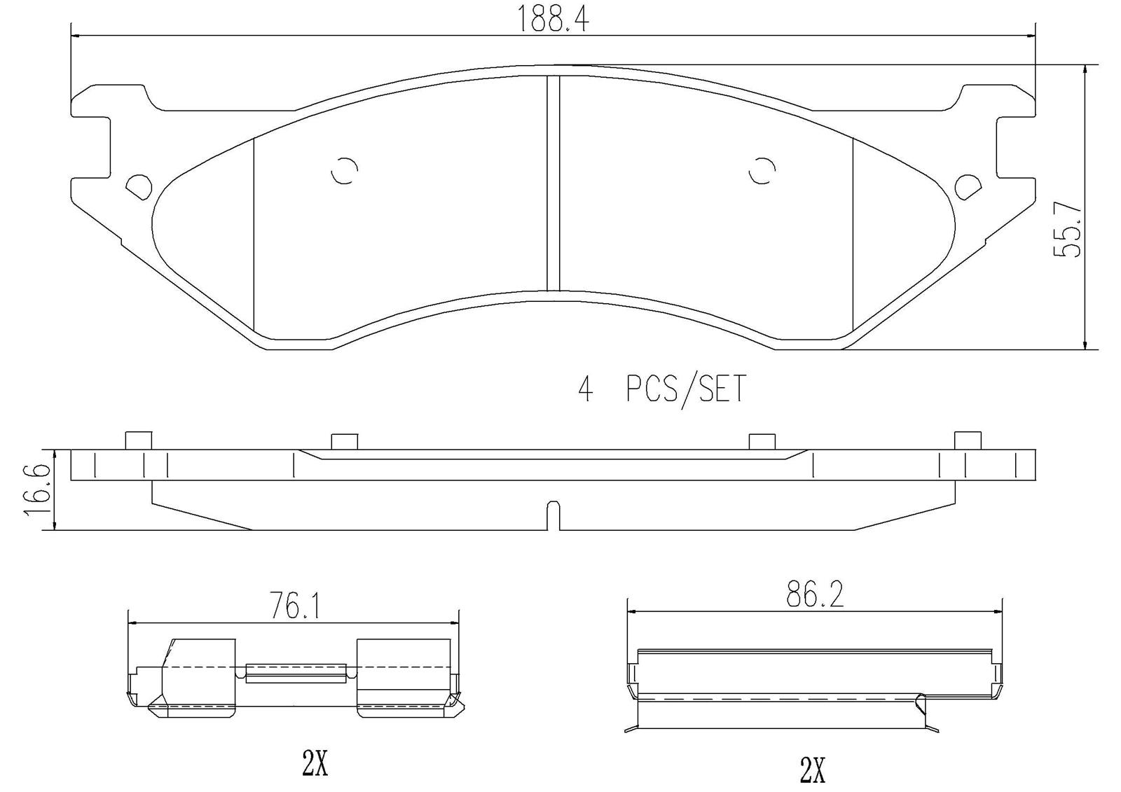 Brembo NAO Ceramic Brake Pads P18019N