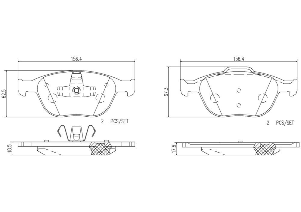 Brembo NAO Ceramic Brake Pads P24058N