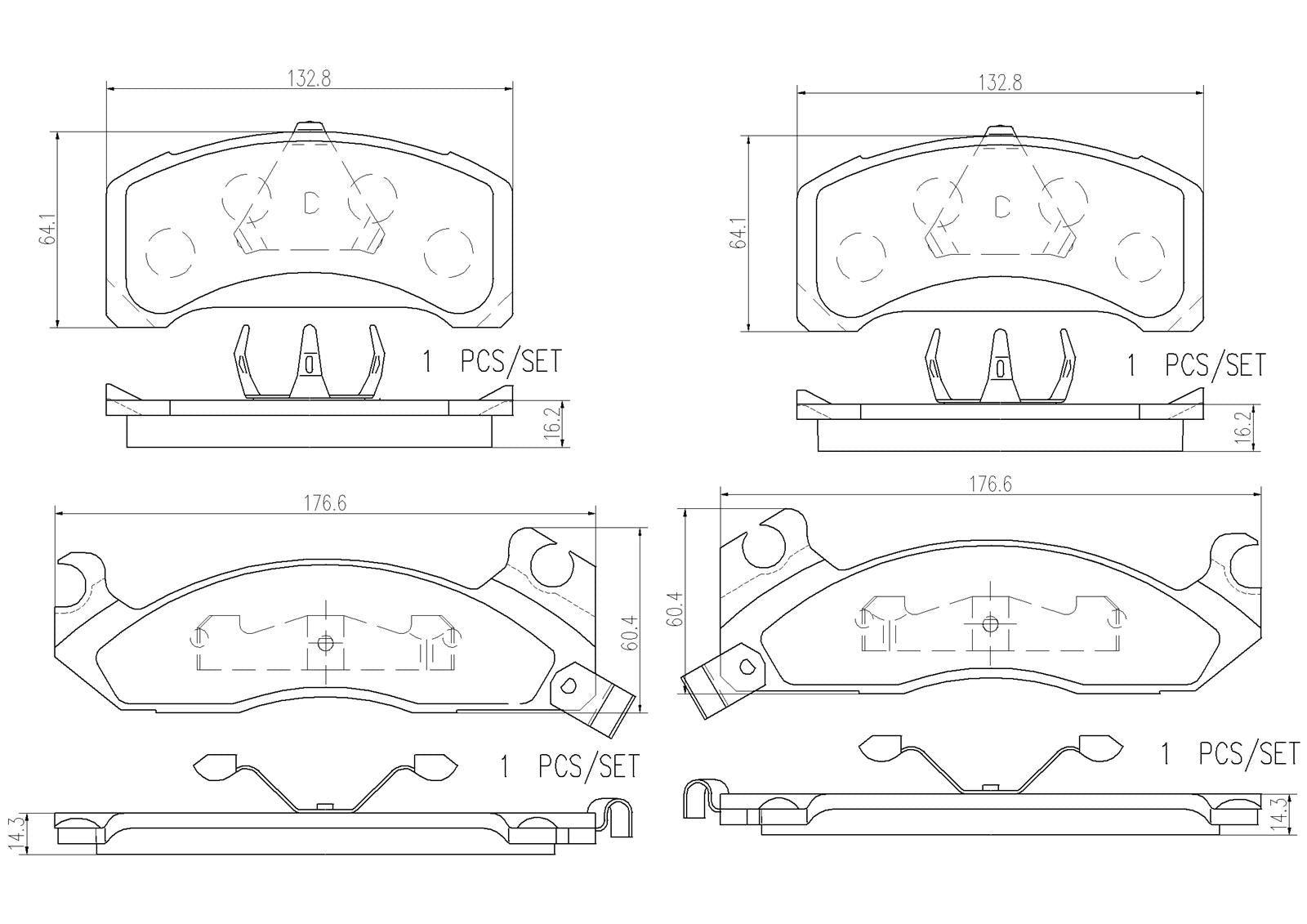 Brembo NAO Ceramic Brake Pads P24090N