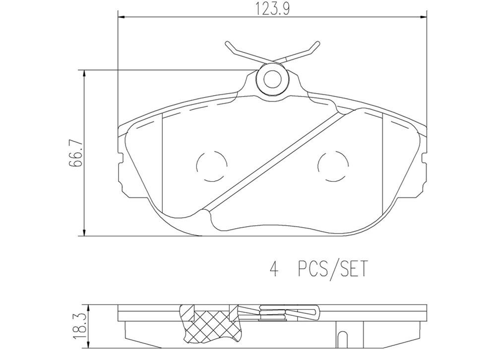 Brembo NAO Ceramic Brake Pads P24096N