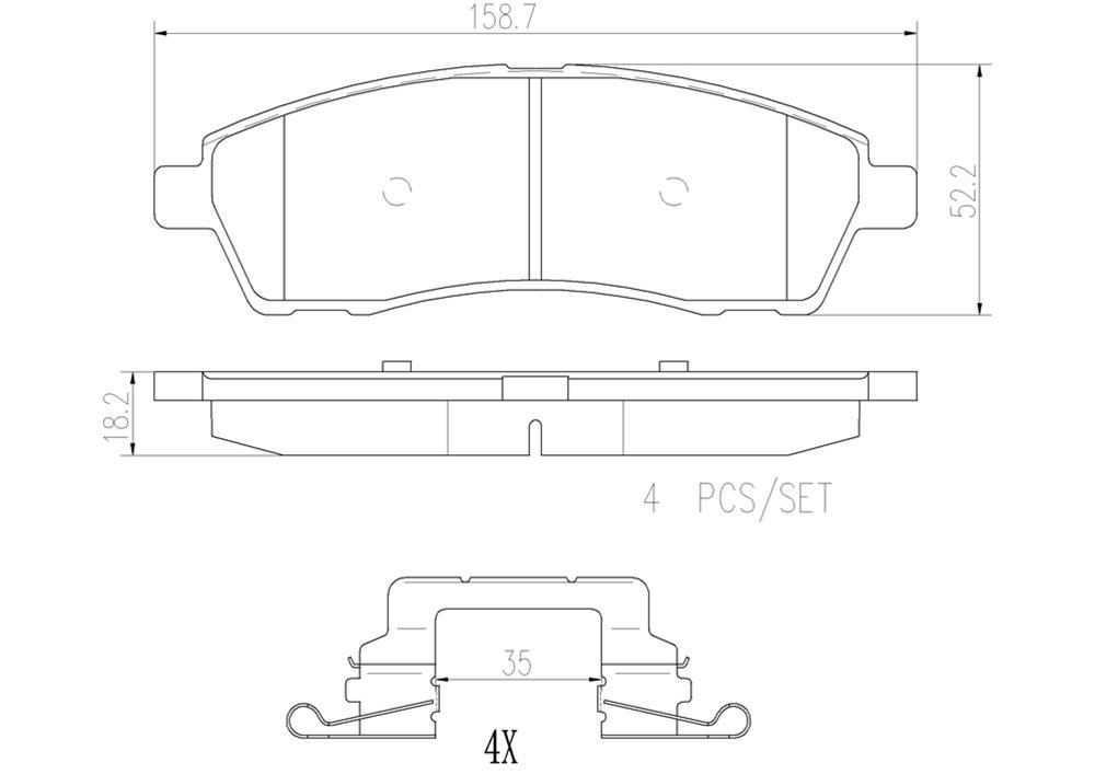 Brembo NAO Ceramic Brake Pads P24107N