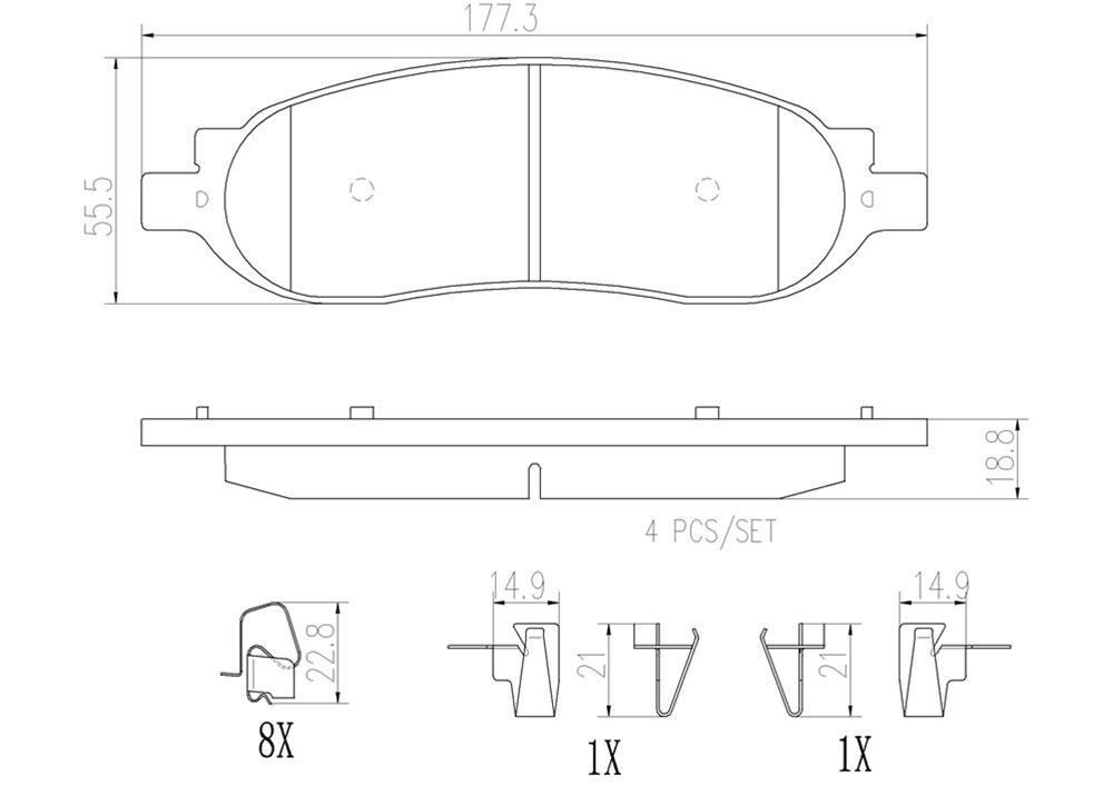 Brembo NAO Ceramic Brake Pads P24118N