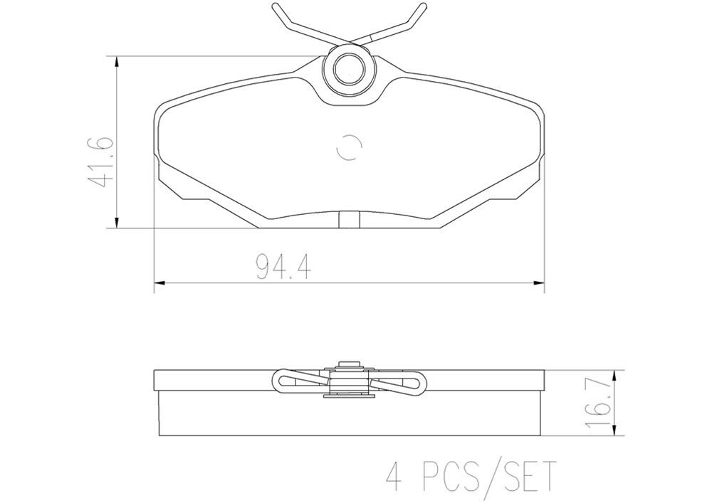 Brembo NAO Ceramic Brake Pads P24132N