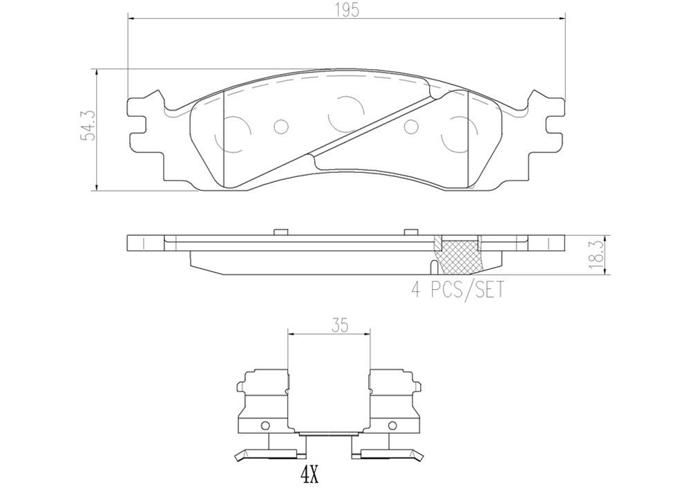 Brembo NAO Ceramic Brake Pads P24136N