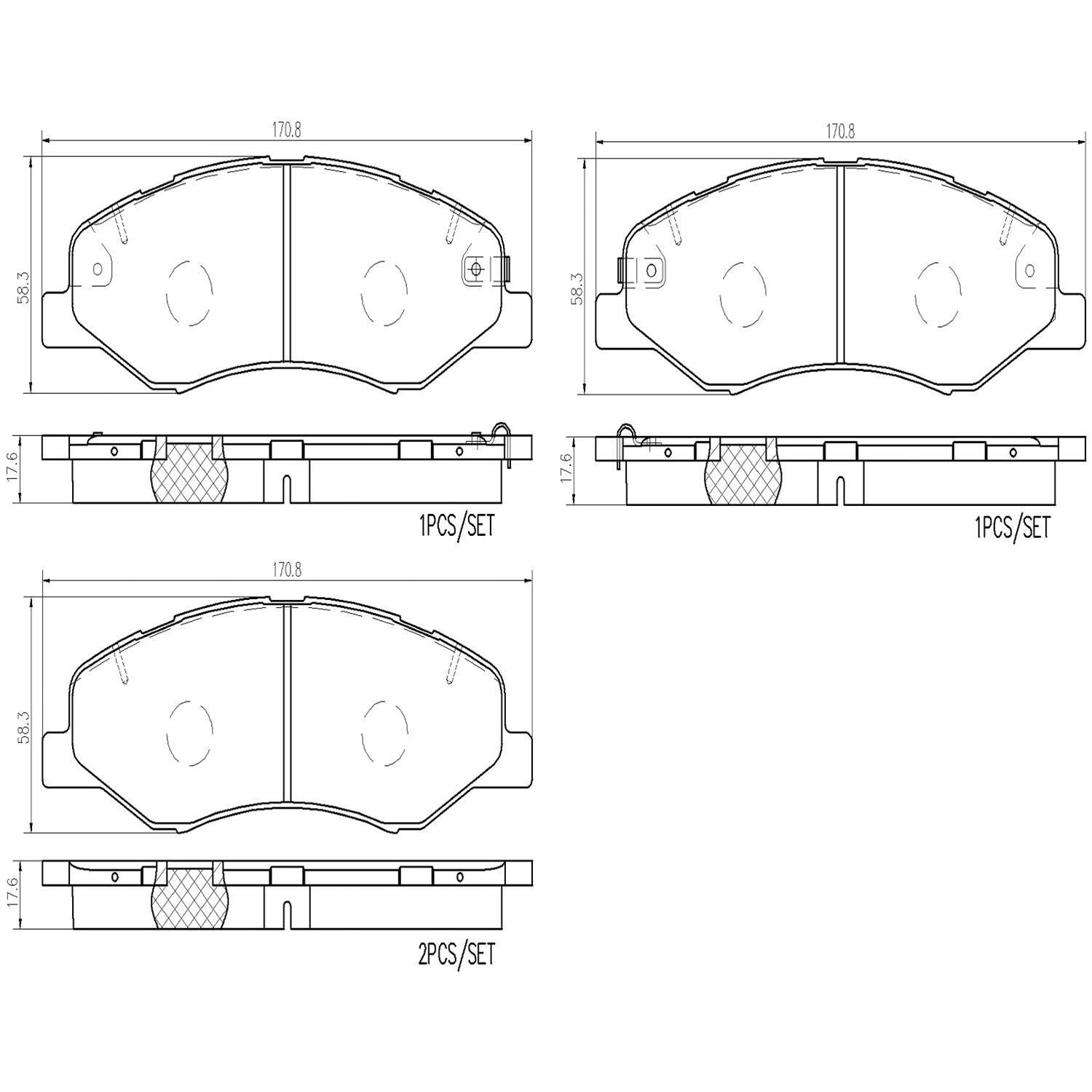 Brembo NAO Ceramic Brake Pads P28102N