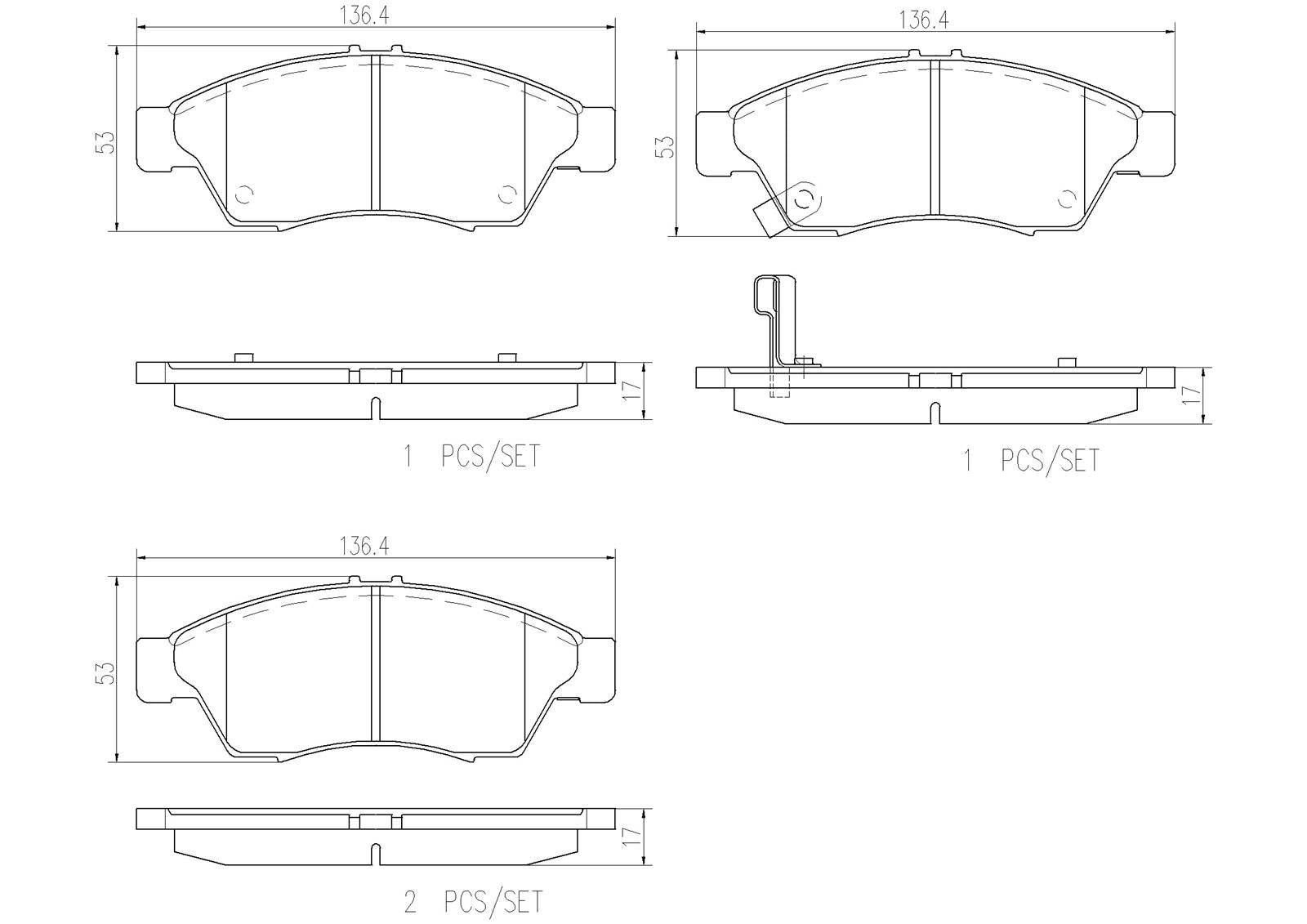 Brembo NAO Ceramic Brake Pads P79014N