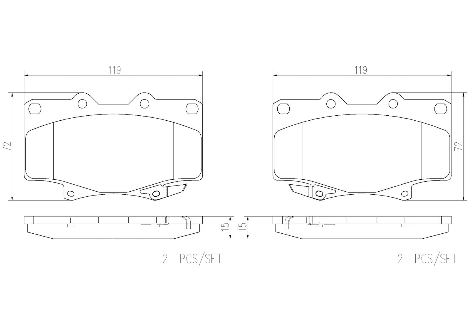 Brembo NAO Ceramic Brake Pads P83025N