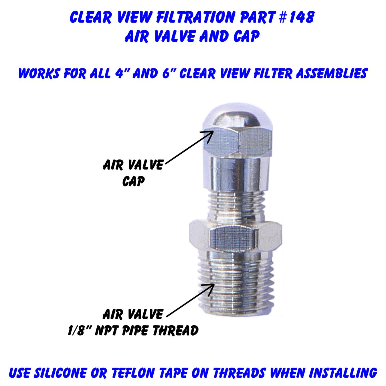 Clear View Filtration Air Valves 148