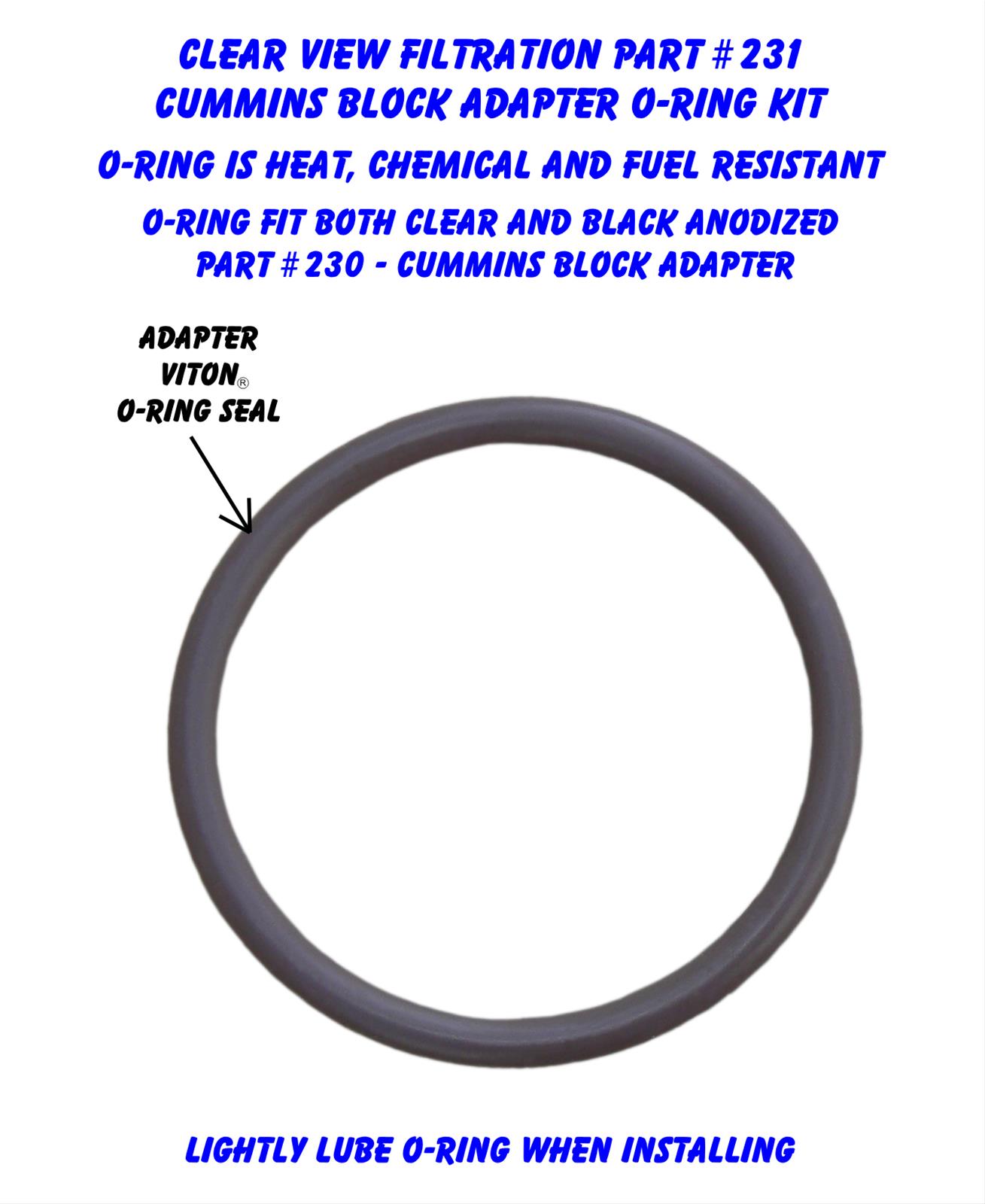 Clear View Filtration O-Rings 231