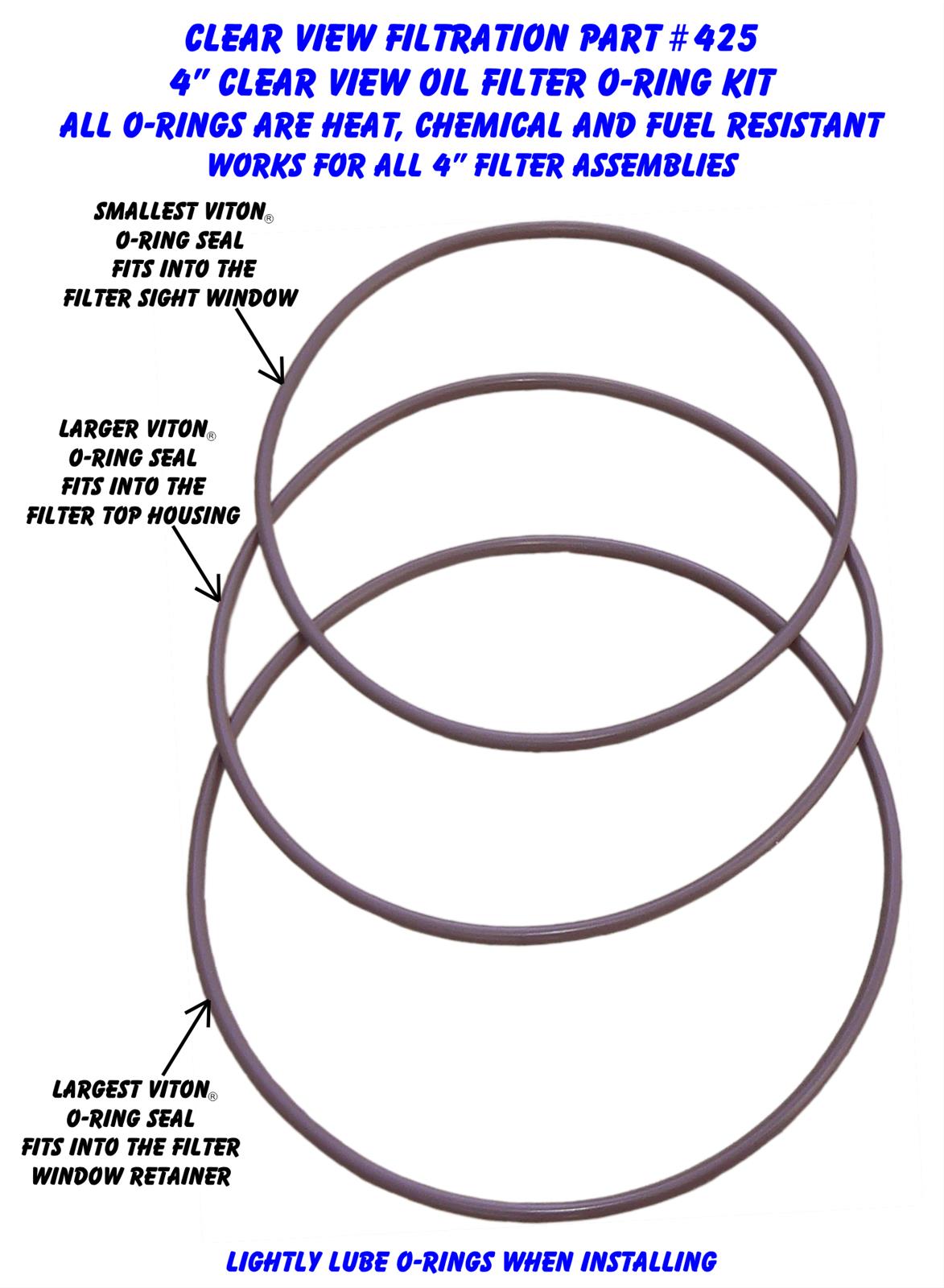 Clear View Filtration O-Rings 425