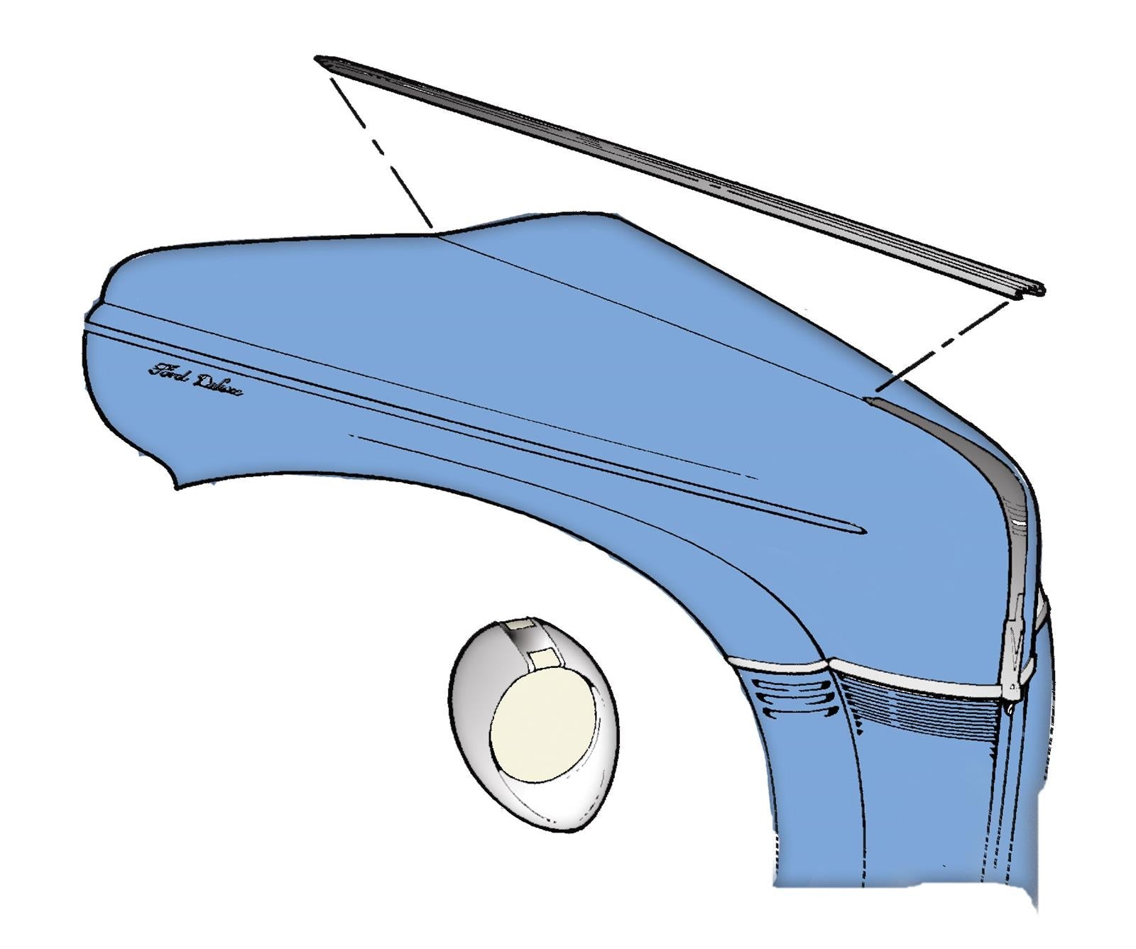 Bob Drake Center Hood Trim 01A-16736-B