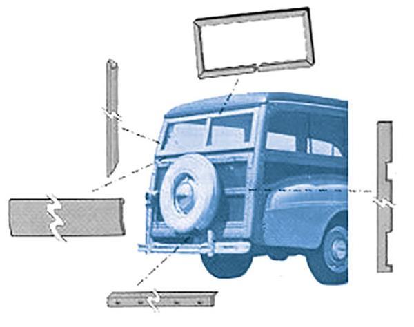 Bob Drake Reproductions Weatherstrip Seals, Individual Position 11A-7942086-K