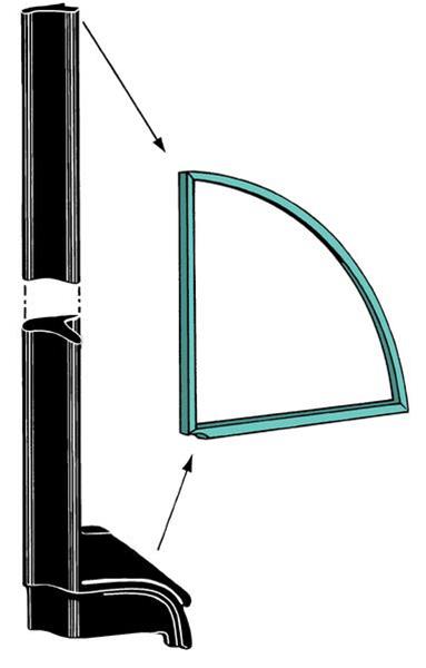 Bob Drake Reproductions Weatherstrip Seals, Individual Position 21A-7630106/7