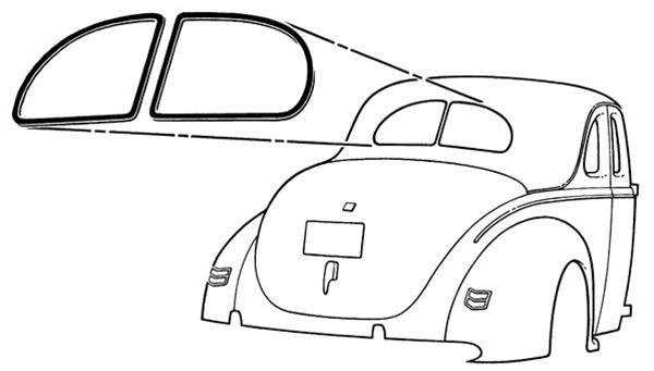 Bob Drake Reproductions Weatherstrip Seals, Individual Position 78-704220-S-GP
