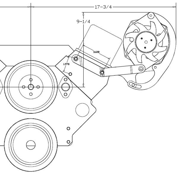 Billet Specialties Independent Side-Mount Compressor Brackets 10421