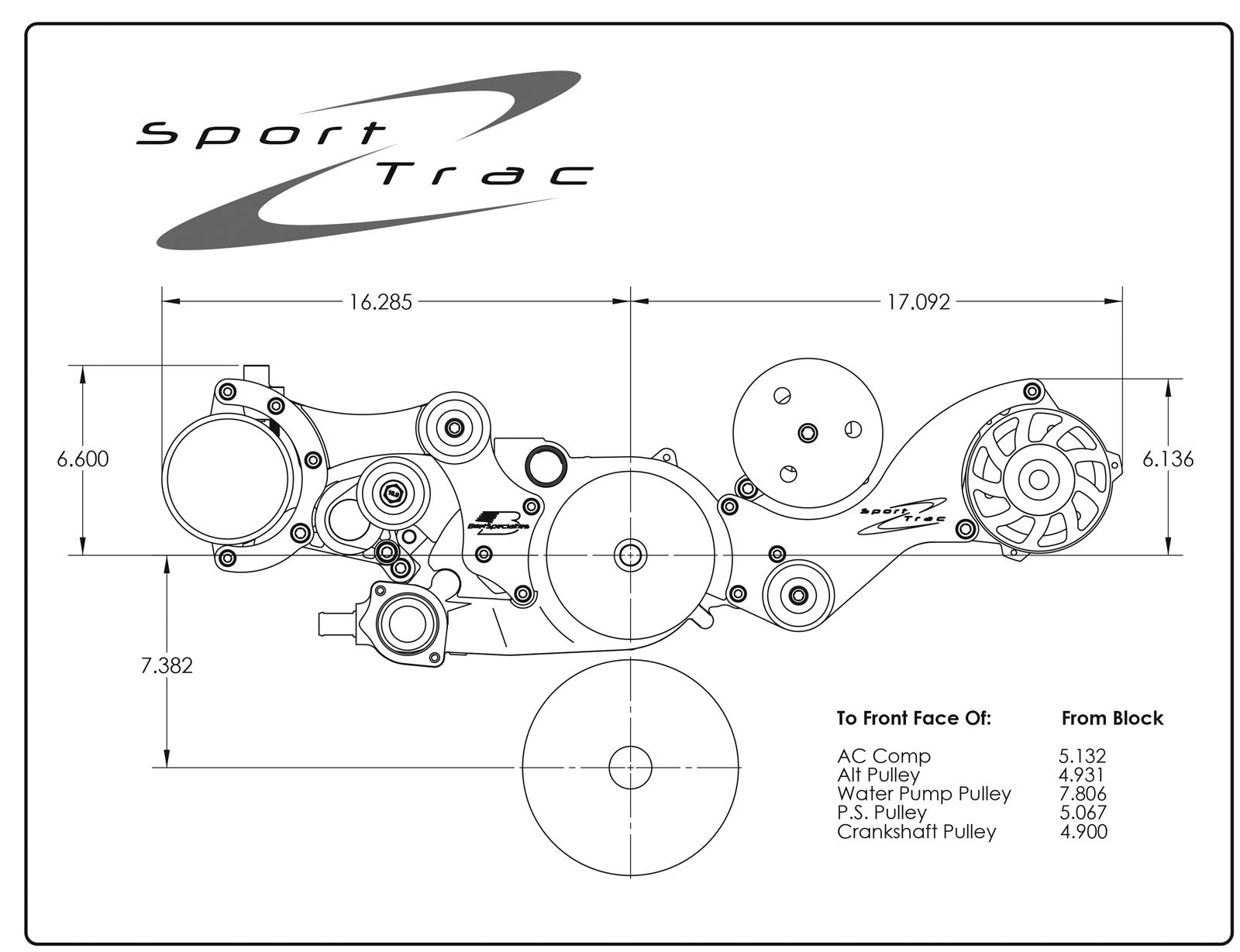 Billet Specialties Sport Trac Serpentine Systems 12500