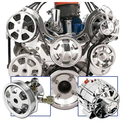Billet Specialties Tru Trac Serpentine Systems with A/C 13600PA