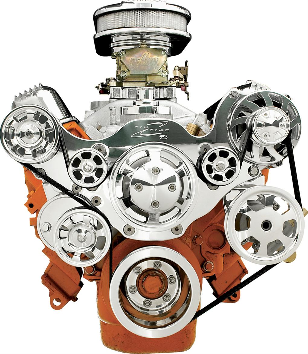 Billet Specialties Tru Trac Serpentine Systems without A/C 13805P