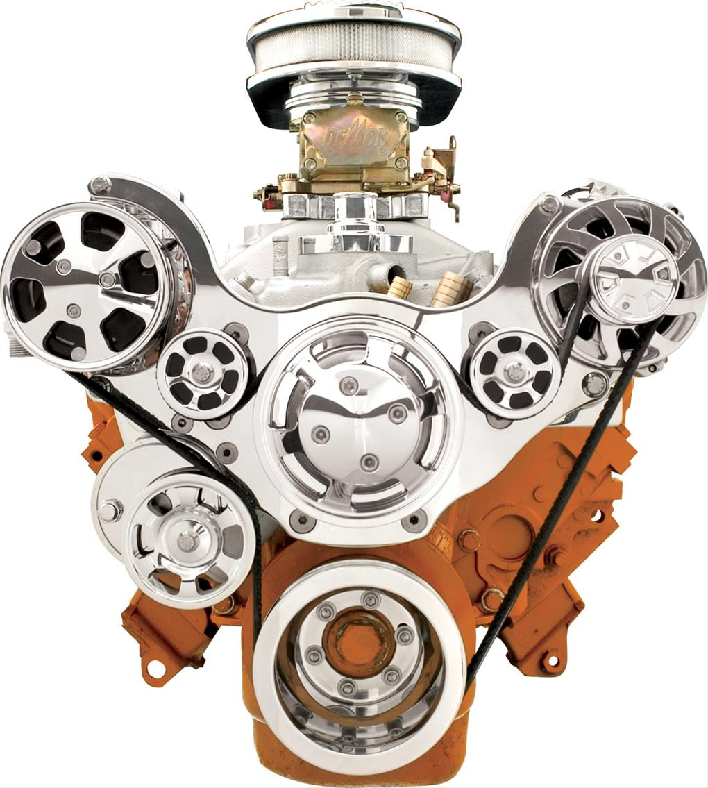 Billet Specialties Tru Trac Serpentine Systems with A/C 13820A