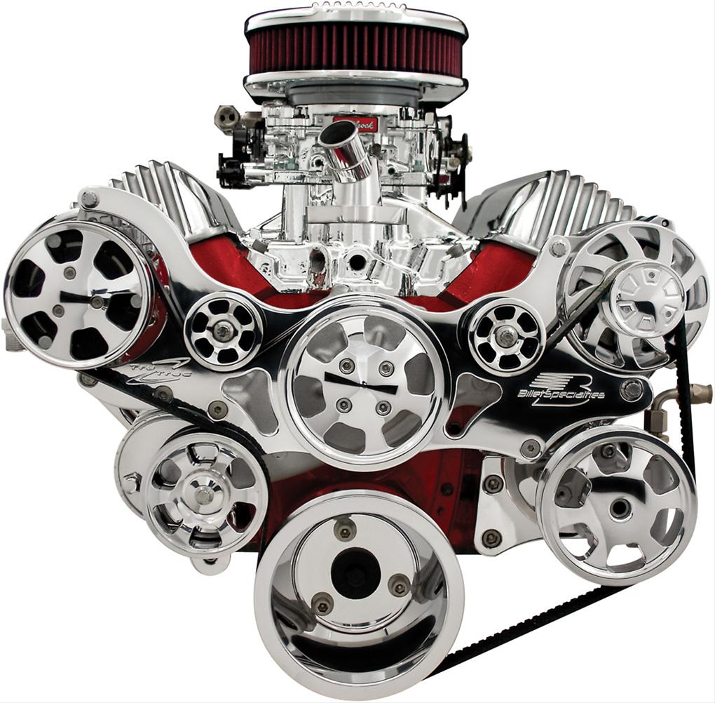 Billet Specialties Tru Trac Serpentine Systems with A/C 14400