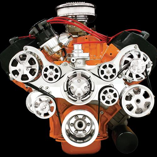 Billet Specialties Tru Trac Serpentine Systems with A/C 14800P