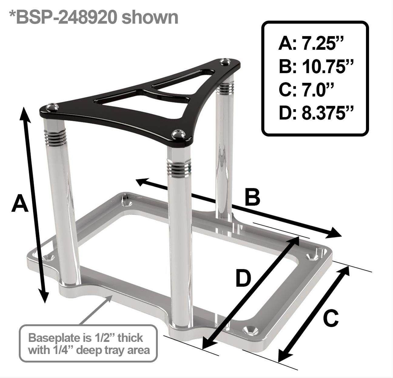 Billet Specialties Billet Battery Mounts 248925