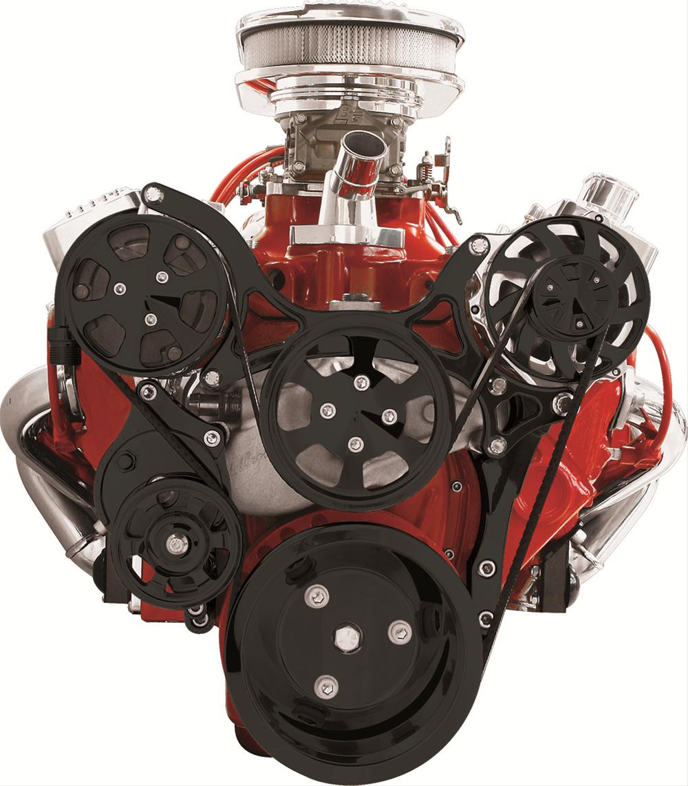 Billet Specialties Tru Trac Serpentine Systems with A/C BLK13120