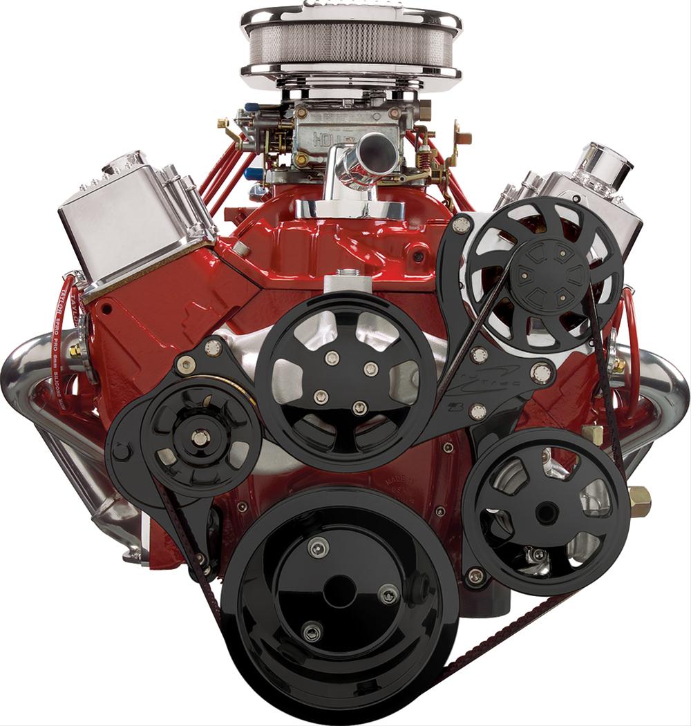 Billet Specialties Tru Trac Serpentine Systems without A/C BLK13225