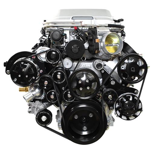 Billet Specialties Tru Trac Serpentine Systems with A/C BLK13410