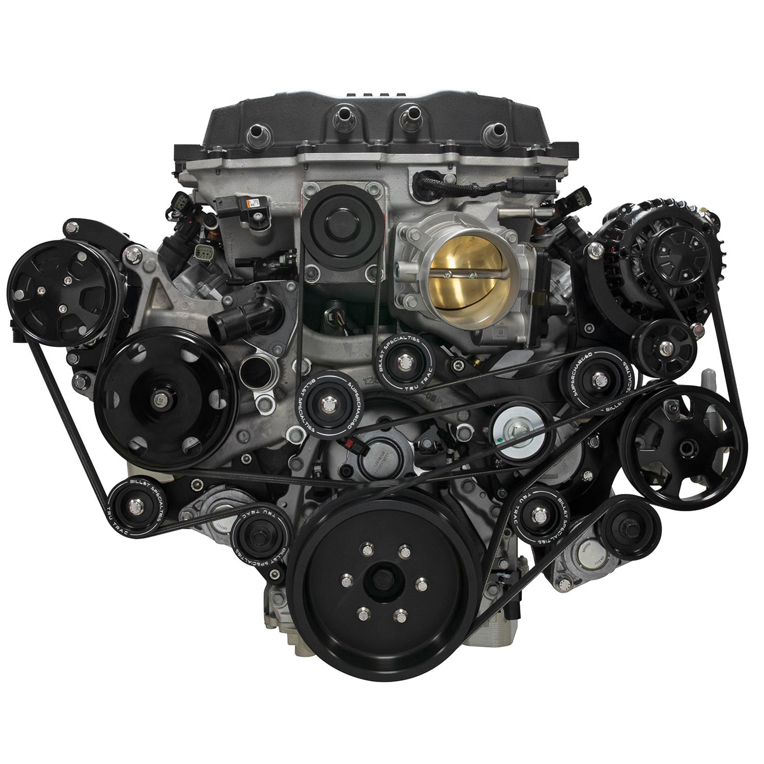 Billet Specialties Tru Trac Serpentine Systems with A/C BLK13570