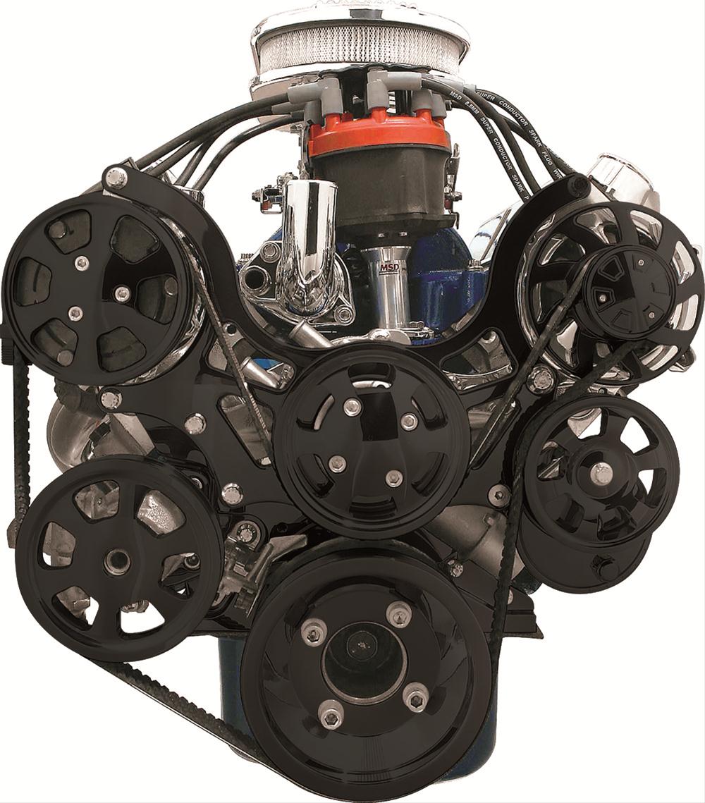 Billet Specialties Tru Trac Serpentine Systems with A/C BLK13600
