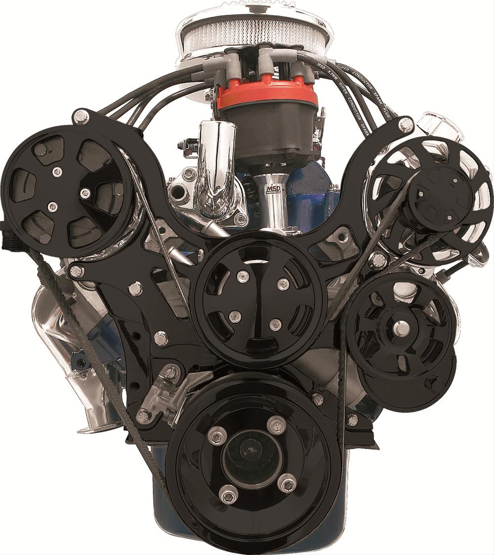 Billet Specialties Tru Trac Serpentine Systems with A/C BLK13620