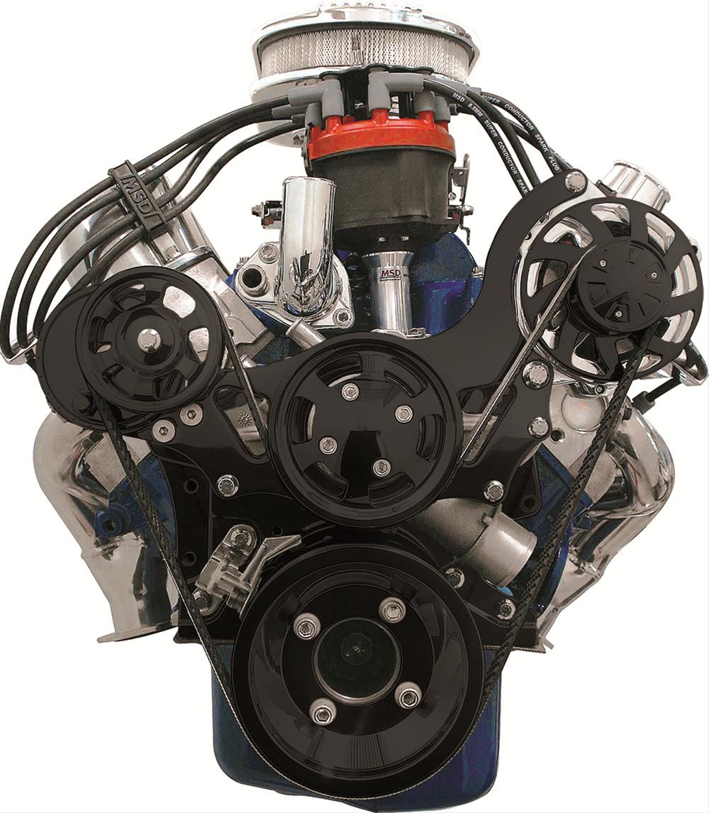 Billet Specialties Tru Trac Serpentine Systems without A/C BLK13625