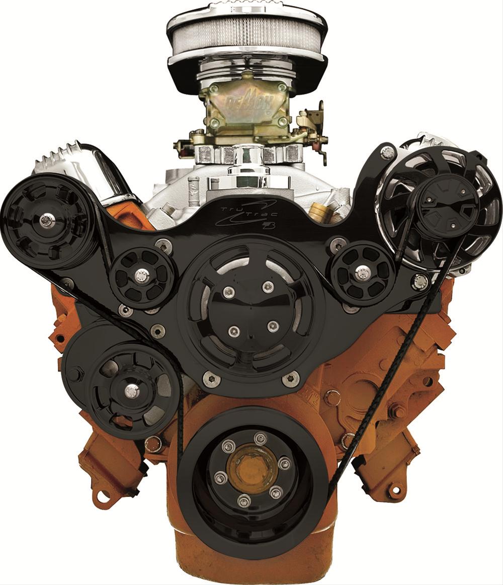 Billet Specialties Tru Trac Serpentine Systems without A/C BLK13825
