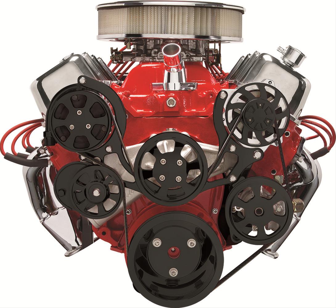 Billet Specialties Tru Trac Serpentine Systems with A/C BLK14220