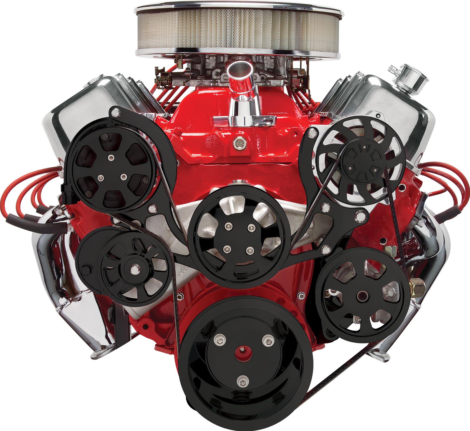 Billet Specialties Tru Trac Serpentine Systems with A/C BLK14220P