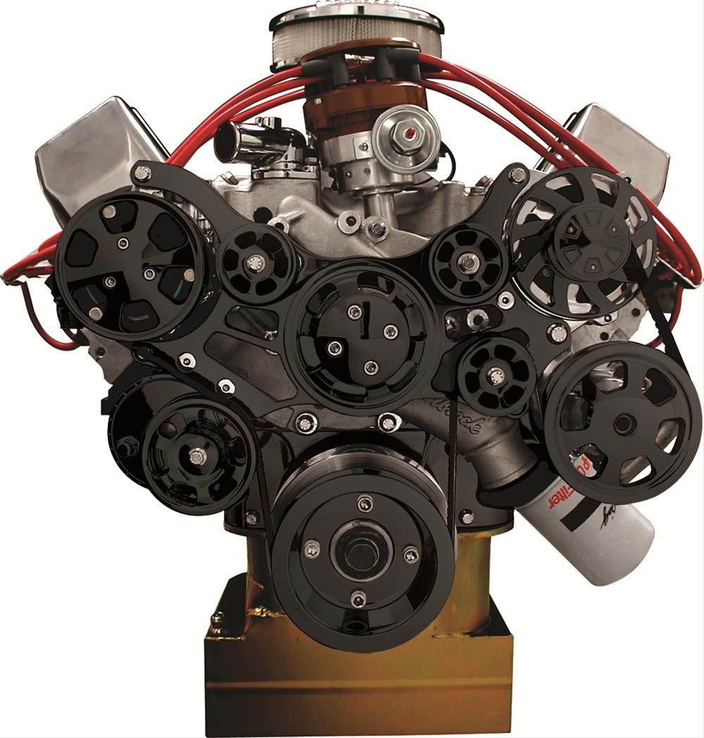 Billet Specialties Tru Trac Serpentine Systems with A/C BLK14600