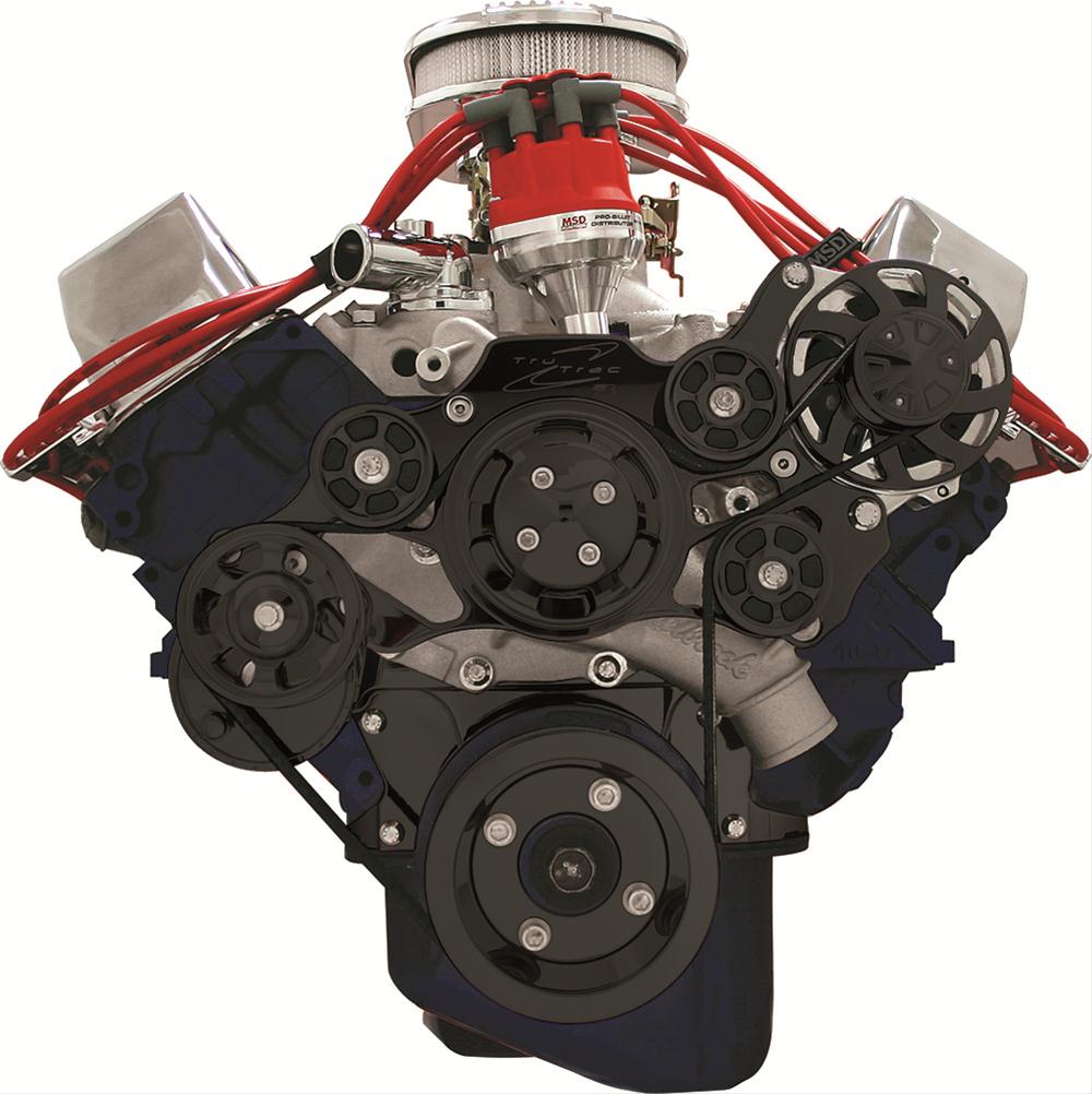 Billet Specialties Tru Trac Serpentine Systems without A/C BLK14625