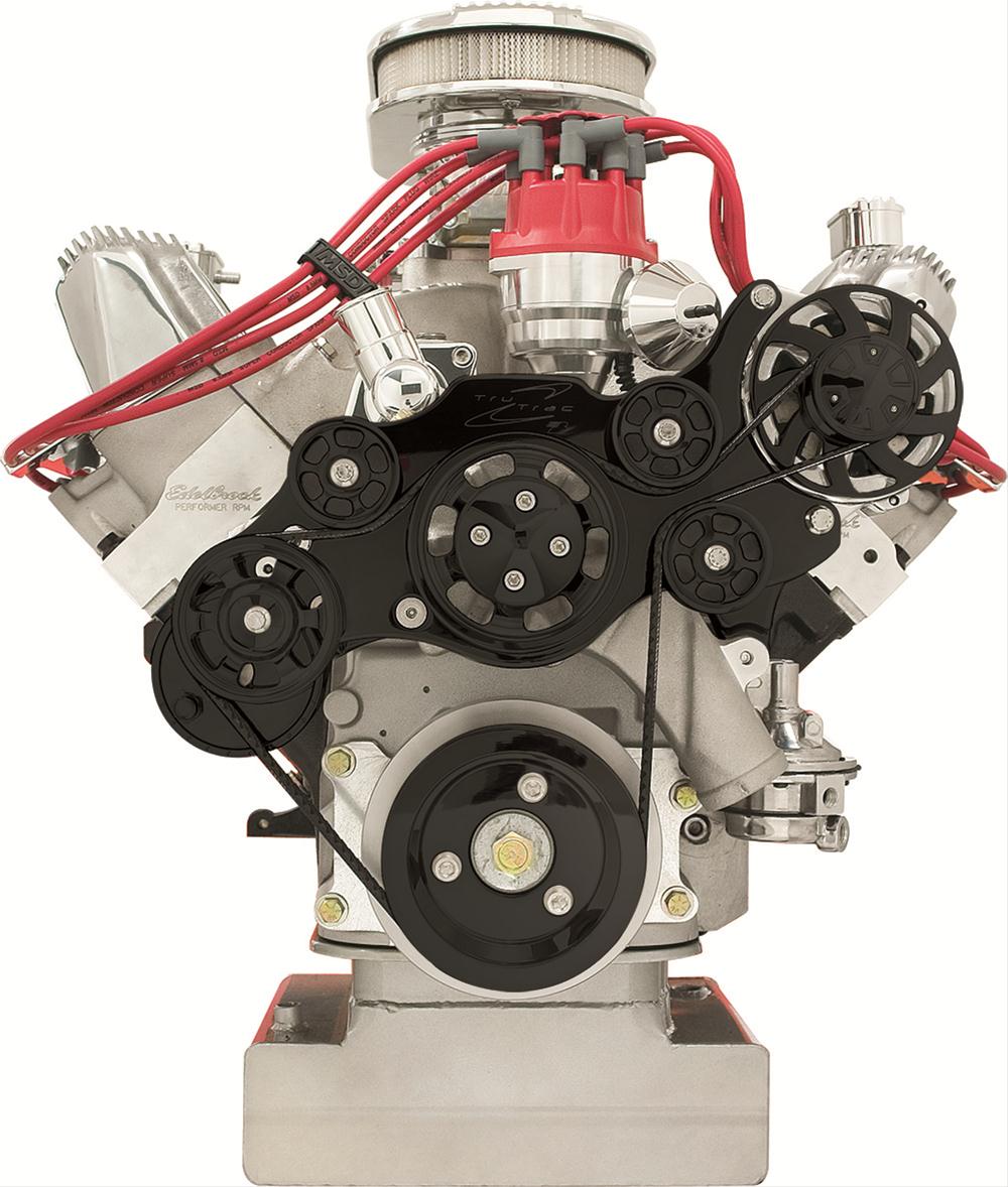 Billet Specialties Tru Trac Serpentine Systems without A/C BLK14725