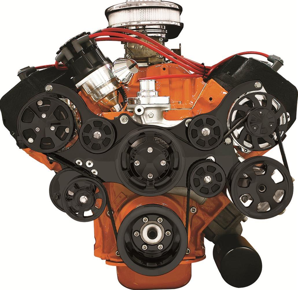 Billet Specialties Tru Trac Serpentine Systems with A/C BLK14800PA