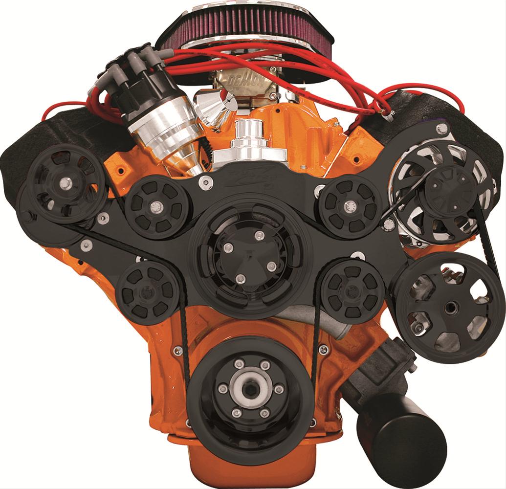 Billet Specialties Tru Trac Serpentine Systems without A/C BLK14805