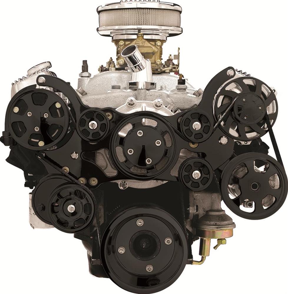 Billet Specialties Tru Trac Serpentine Systems with A/C BLK14900