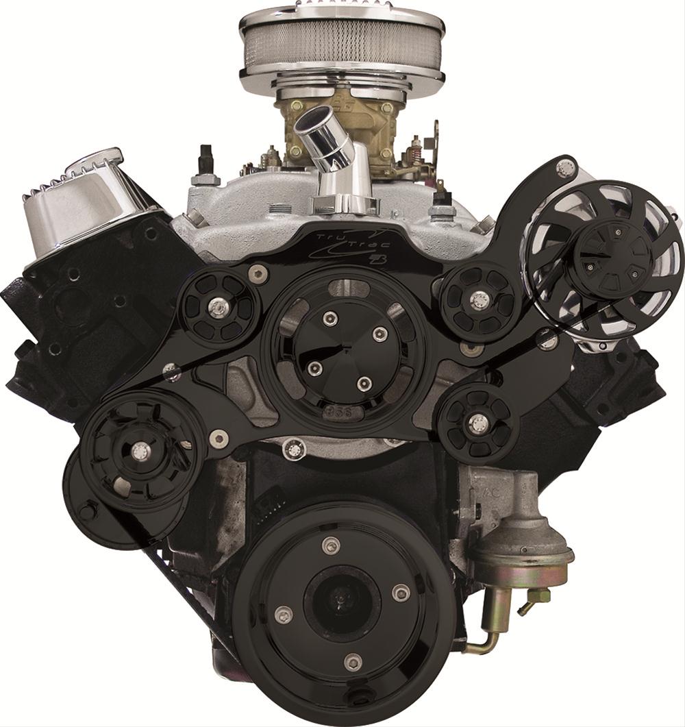 Billet Specialties Tru Trac Serpentine Systems without A/C BLK14925