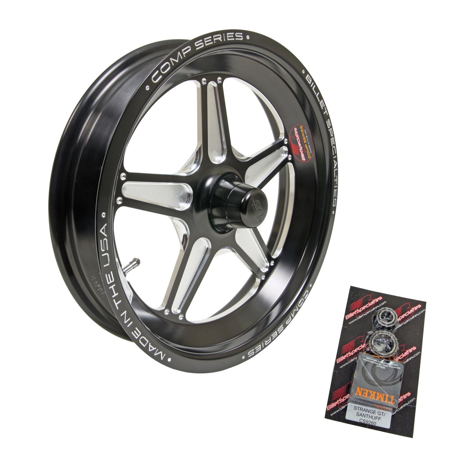 Billet Specialties Comp 5 Series Black Wheels CSFB3535SS17