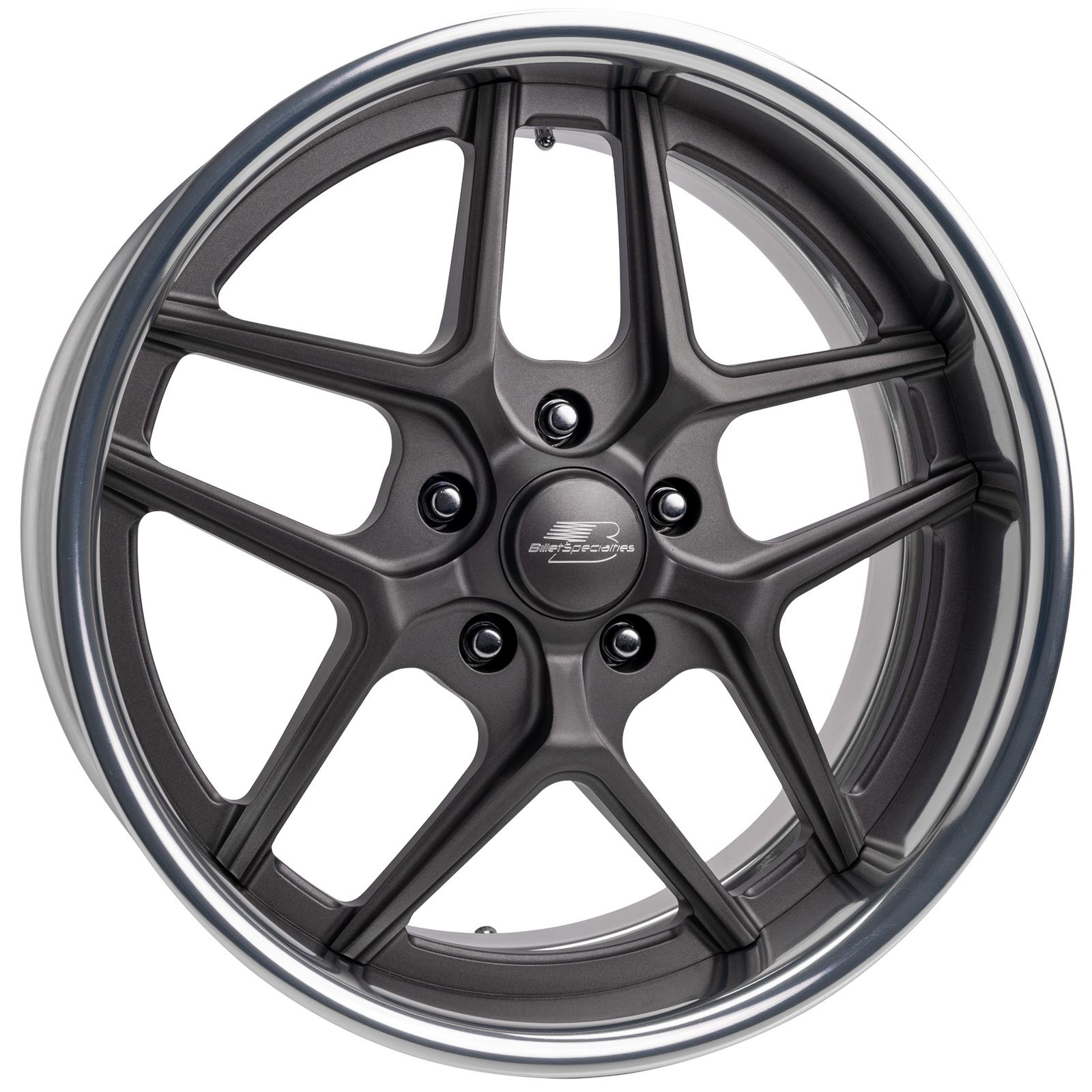 Billet Specialties TEC 5 Gunmetal Wheels with Polished Lip TS05GM870S6142