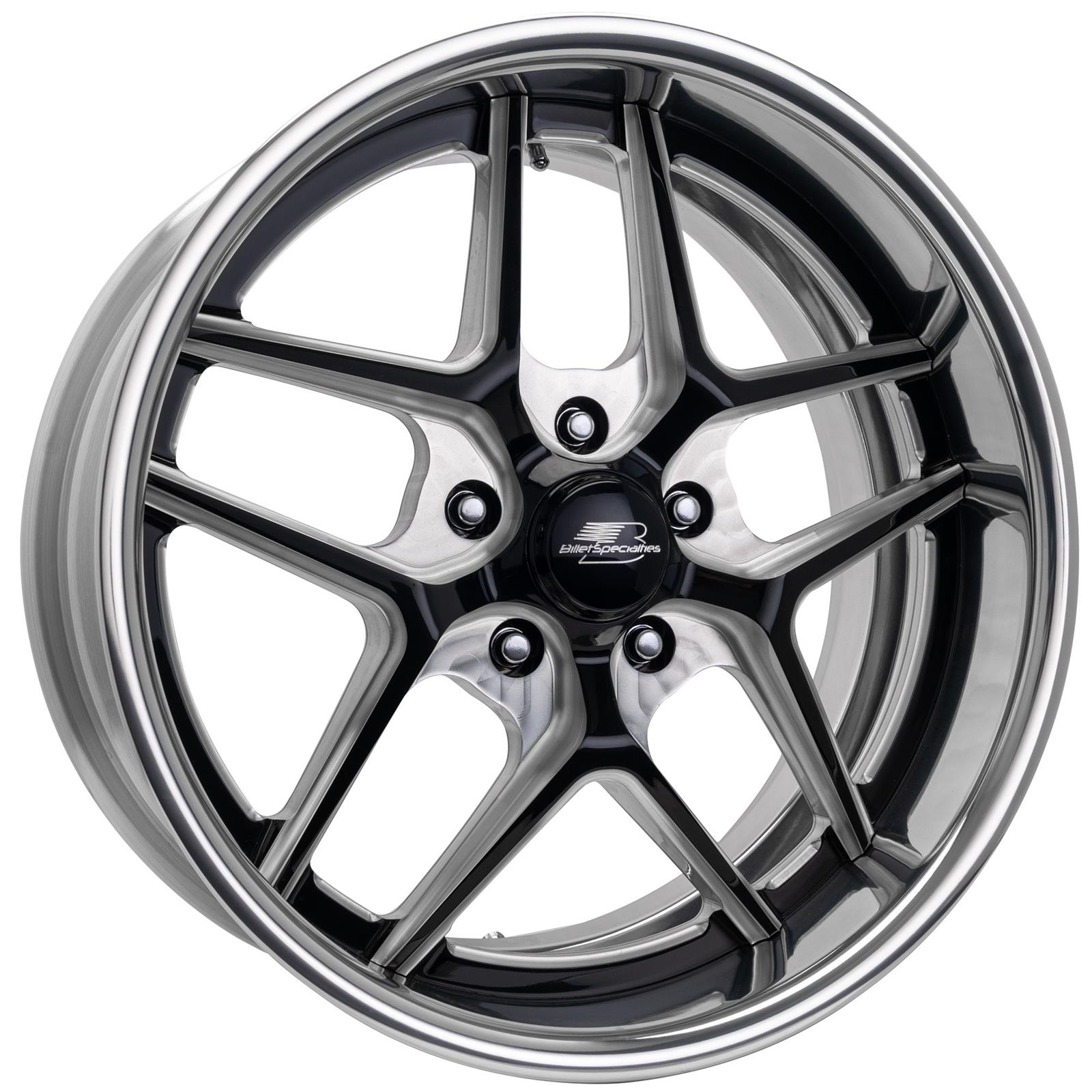 Billet Specialties TEC 5 Black Machined Wheels with Polished Lip TS05BC285S6147