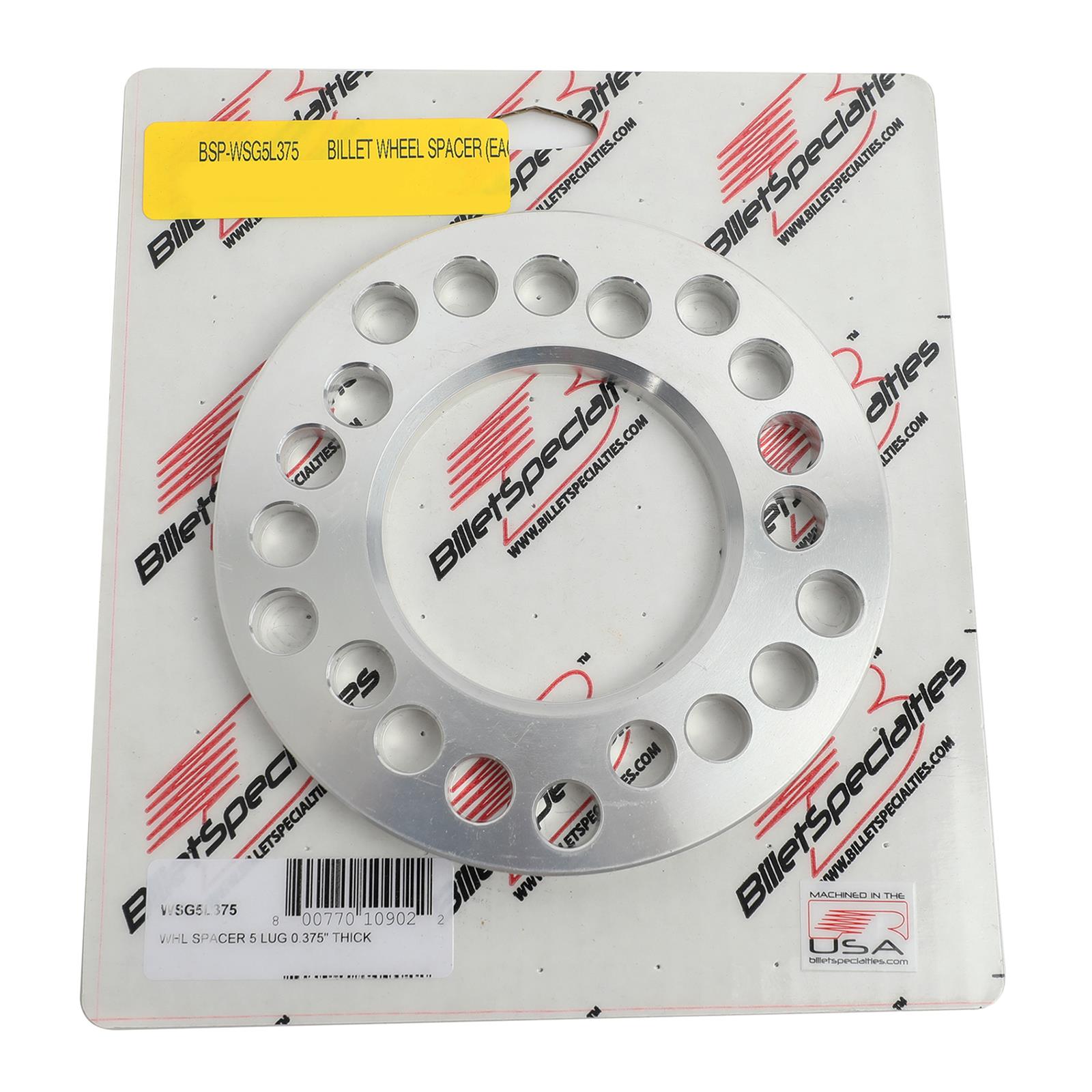 Billet Specialties Wheel Spacers WSG5L375
