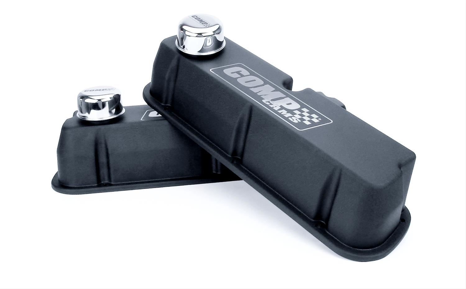 COMP Cams Black-Wrinkle Powdercoated Valve Covers 282