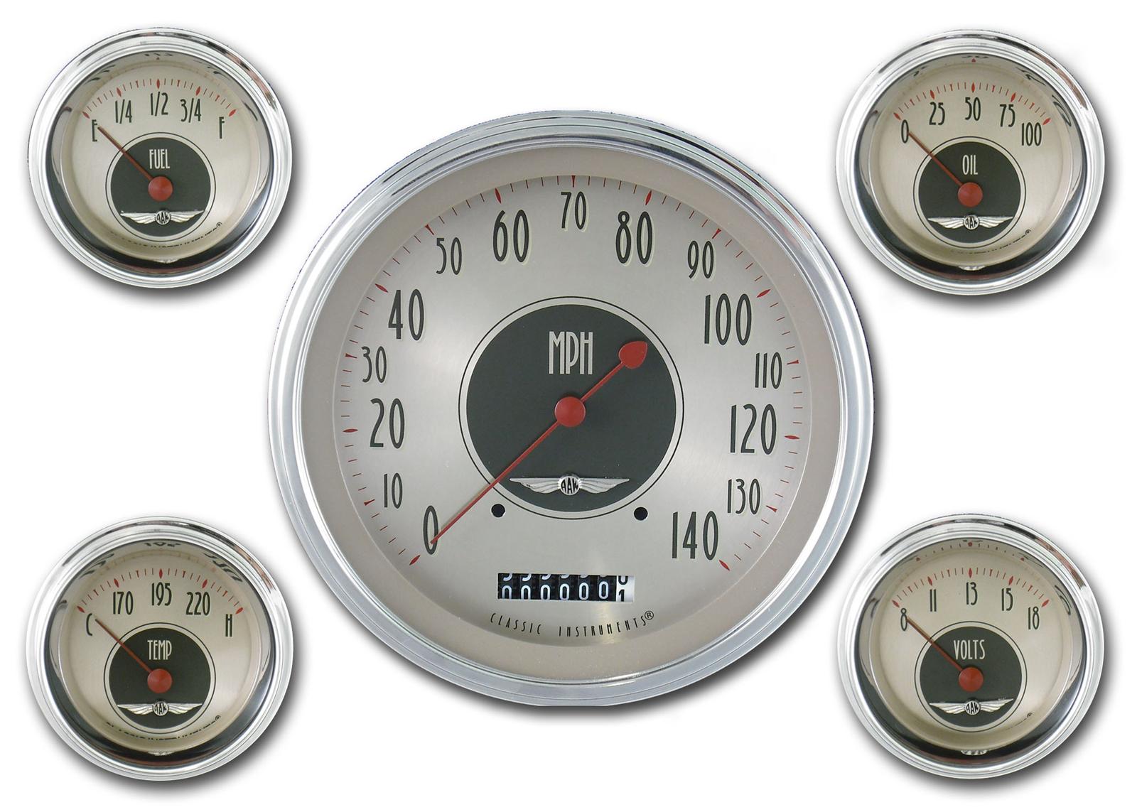 Classic Instruments All-American Nickel Series Gauge Sets AN54SLC