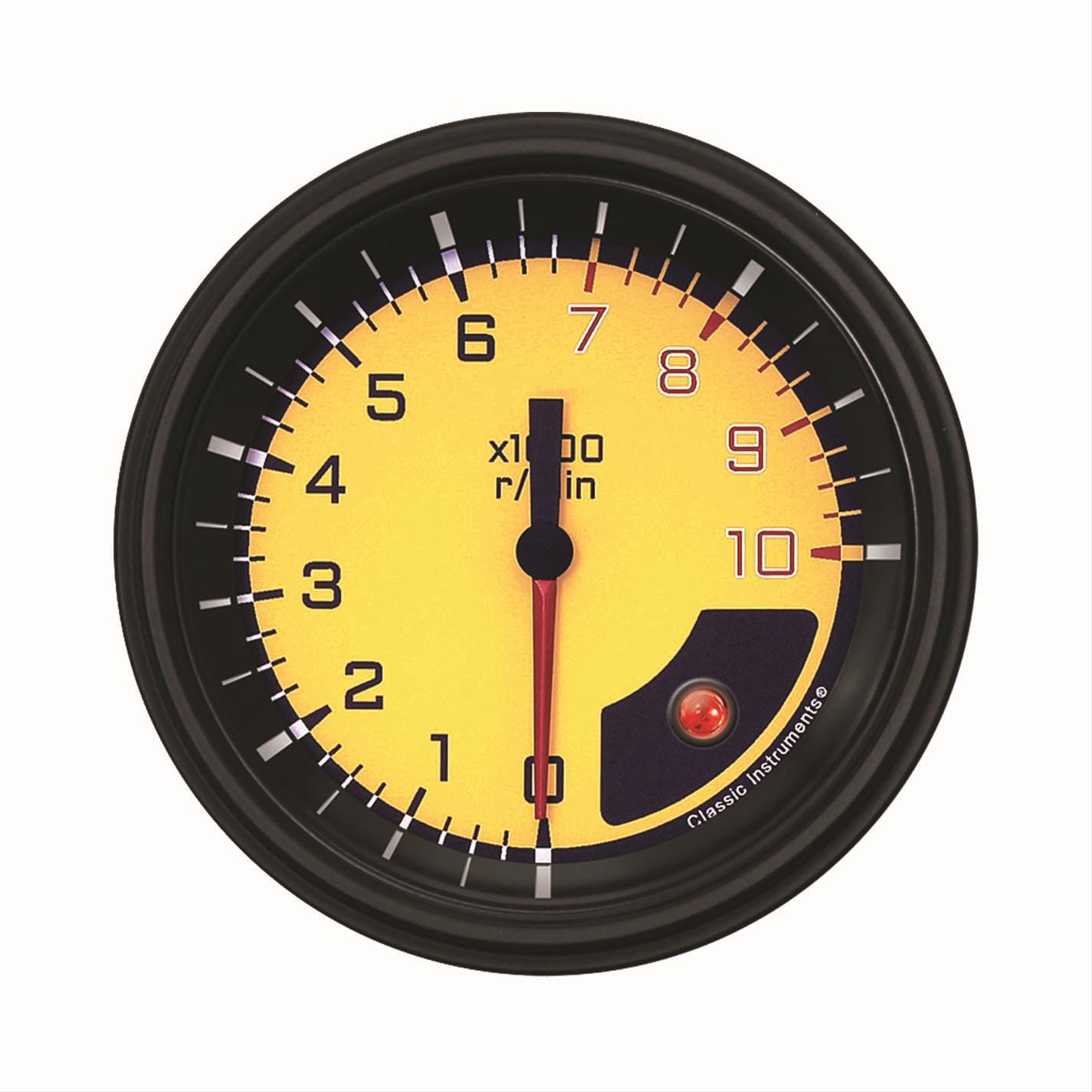 Classic Instruments Auto Cross Gray Series Tachometers AX10YBLF